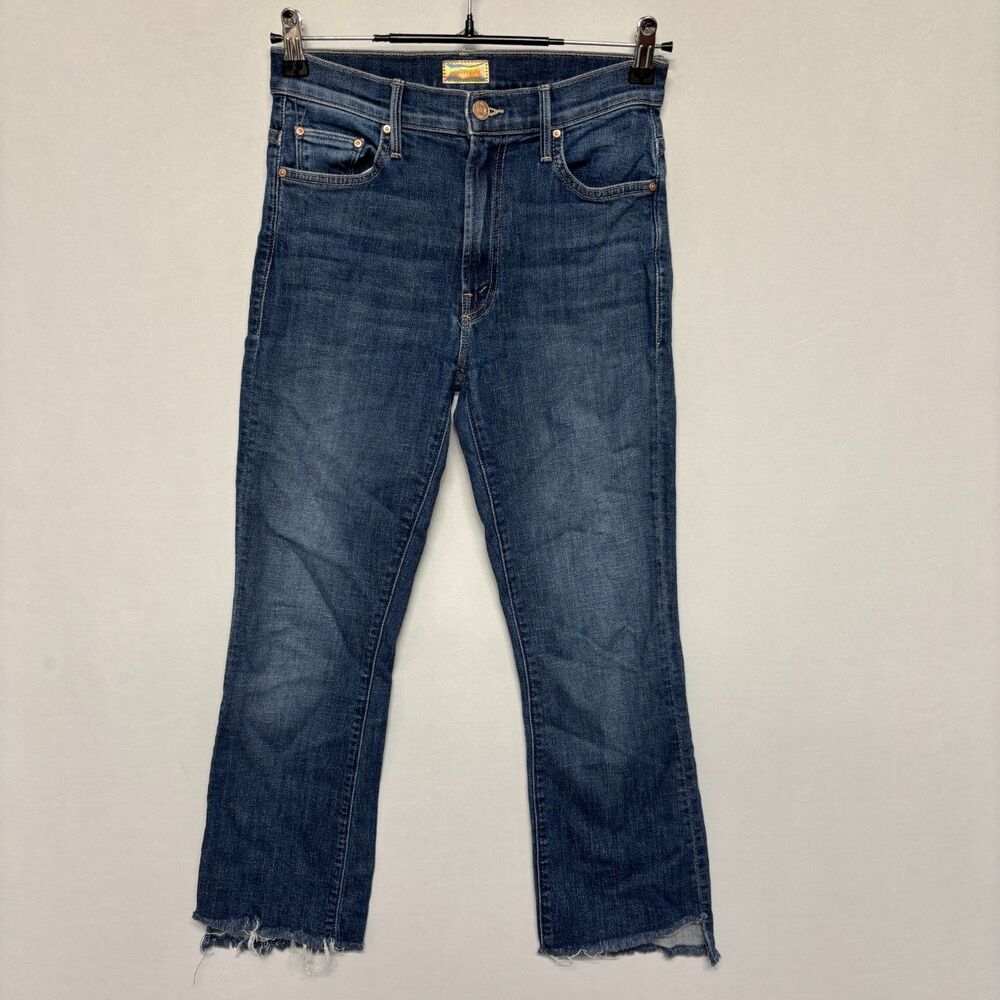 Mother Jeans Women The Insider Crop Step Fray Jeans 26 Blue Denim D128 -14